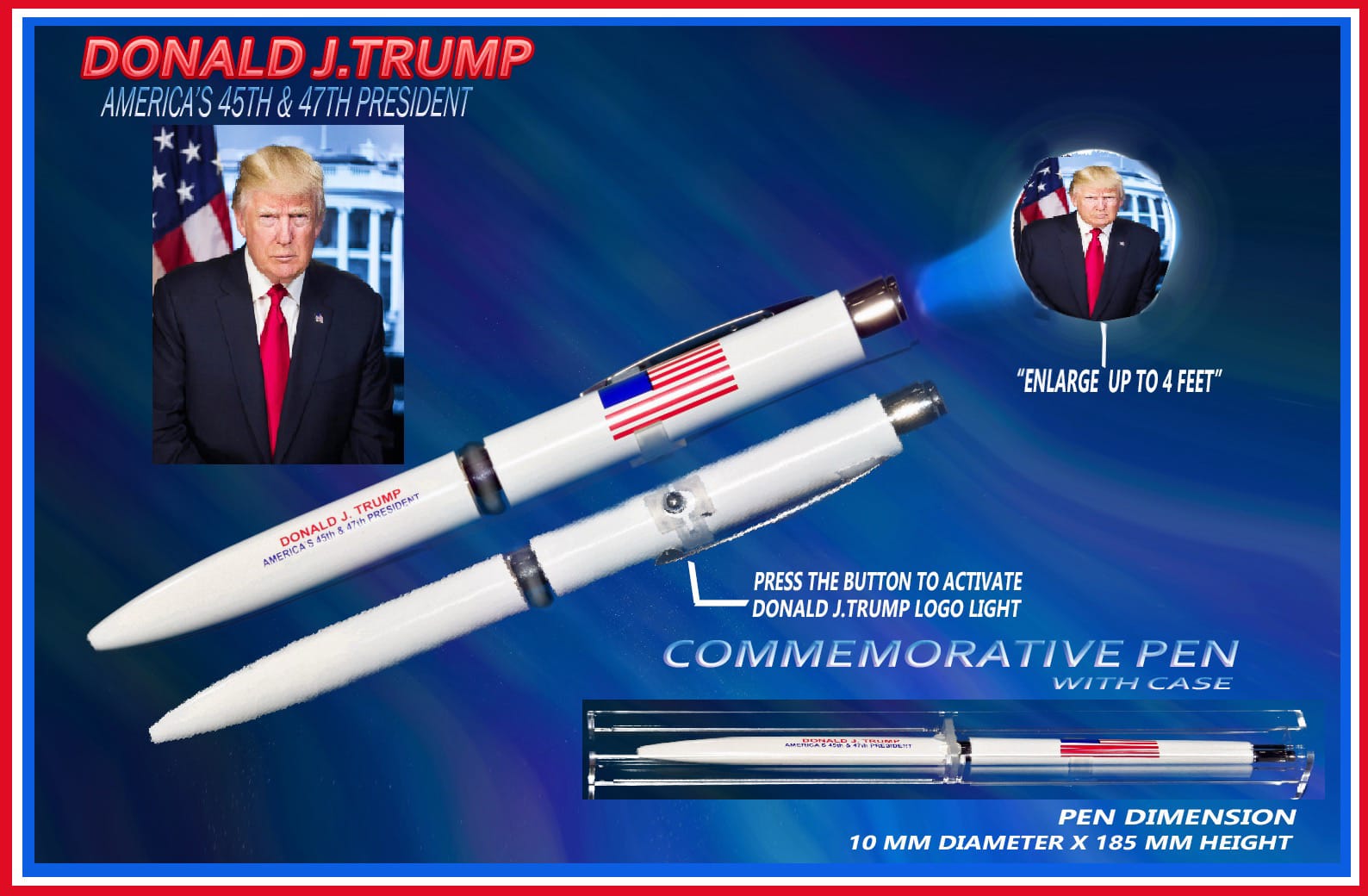 Donald Trump Commemorative Collectible Ink Pen